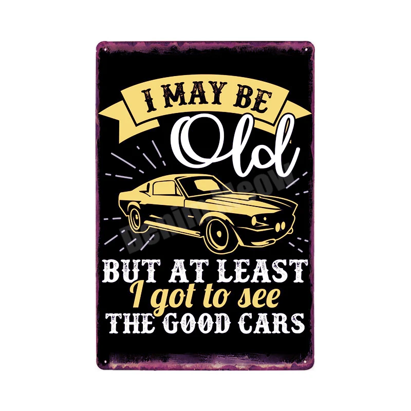 Fix Cars Plaque Shabby Chic Metal Tin Signs Classic Car Wall Art Poster Advertising Plates Bar Garage Vintage Home Decor MN117 - Цвет: F