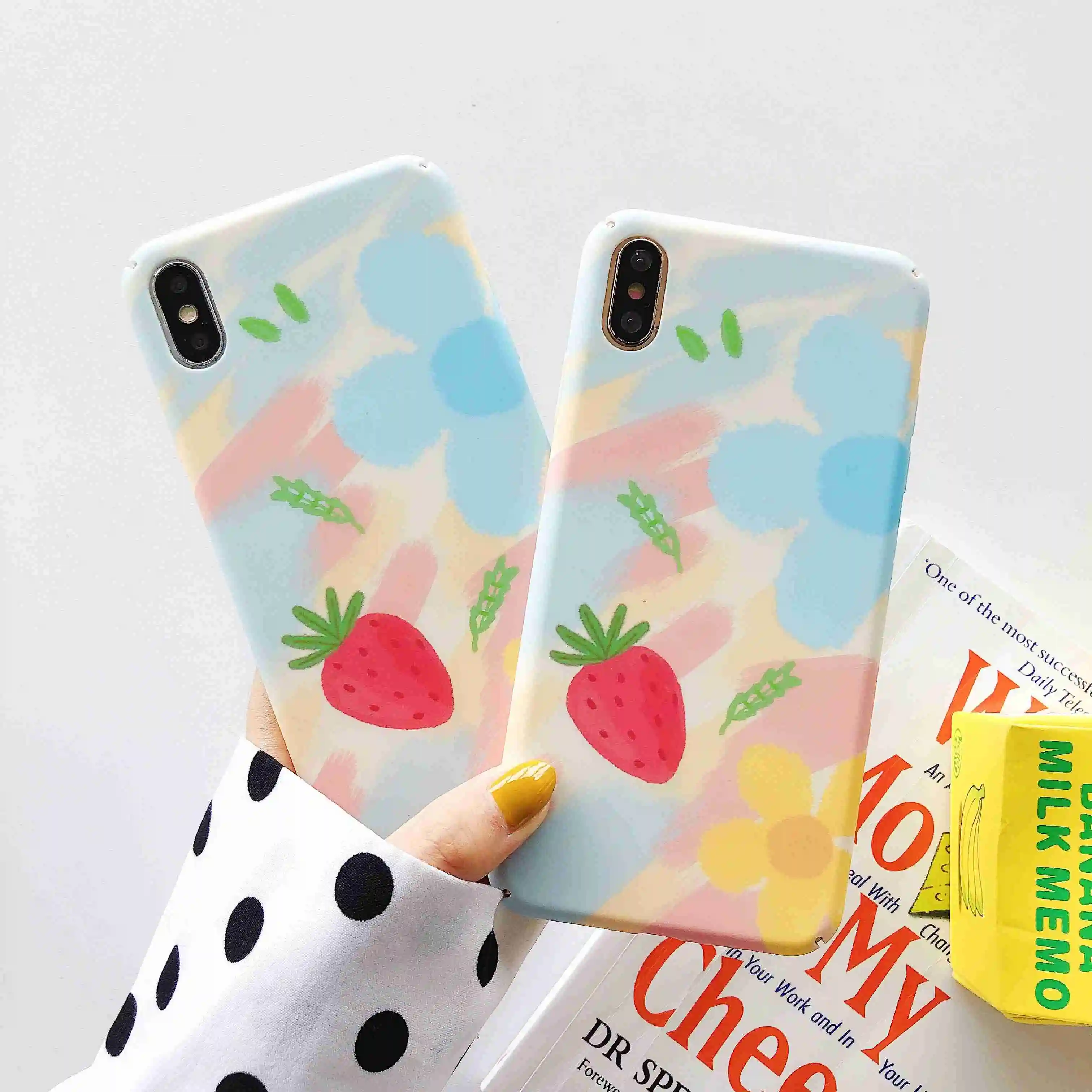 Cases For Oppo F1 F3 R9S R11S R15X Rx17 Neo R17 RENO Plus Cover Cartoon Painted Decal Strawberry Flower Environ Fitted Shell | Мобильные