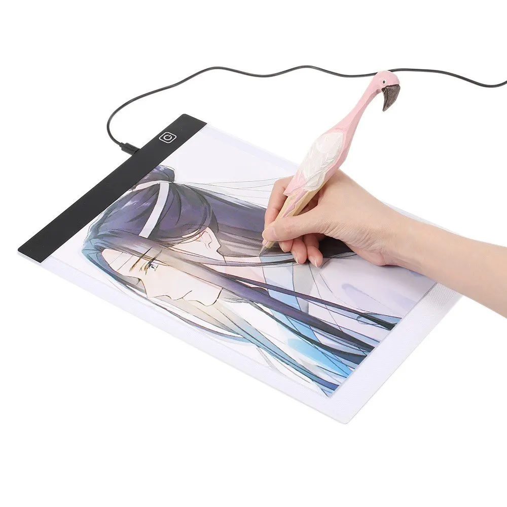

NEWKBO A4 LED Drawing Writing Board Light Box Painting Pad Tracer Copy Board USB Powered Adjustable Brightness Lamp