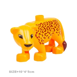 Large Farm Animal Building Block Set - Educational Assembly Toys (Leopard)