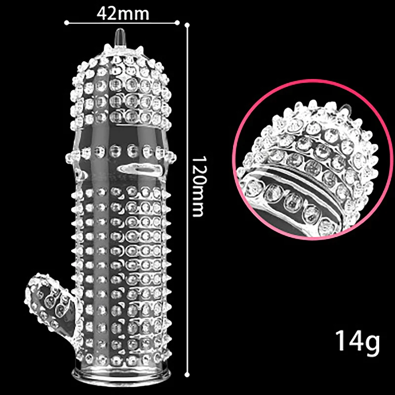 Penis Covers Extender Men s Condoms Crystal Penis Condoms Finger Cock Ring Adult Sex Toy For