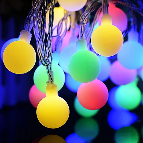 10 м, 20 м, 30 м, 50 м, 100 м, гирлянда, светодиодный светильник в виде шара, Декоративный Рождественский Сказочный светильник, гирлянда для праздника, вечеринки, свадьбы, открытый цепной светильник ing - Испускаемый цвет: multicolor