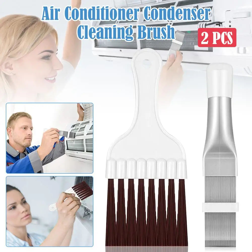 

Universal Home Anti Slip Radiator Stainless Steel Fin Comb Repair Tool Portable Air Conditioner Condenser Cleaning Brush