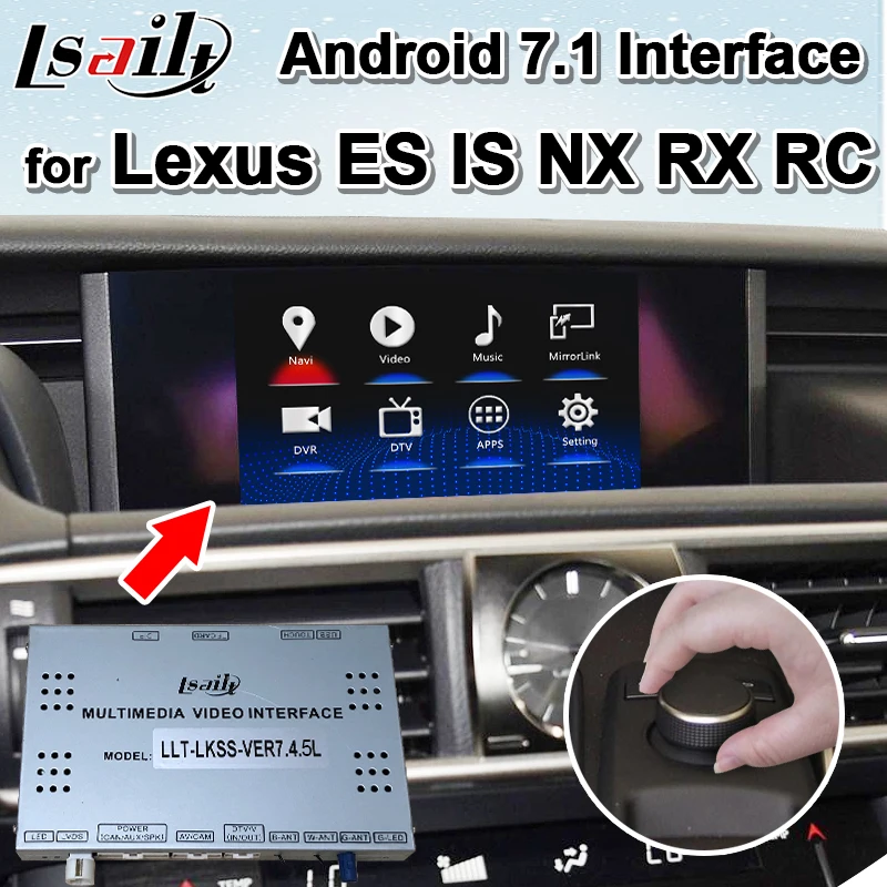 Android 7,1 мультимедийный видео интерфейс gps навигатор коробка для Lexus ES GS IS LX NX RX. 2013-19 поддержка carplay по Lsailt