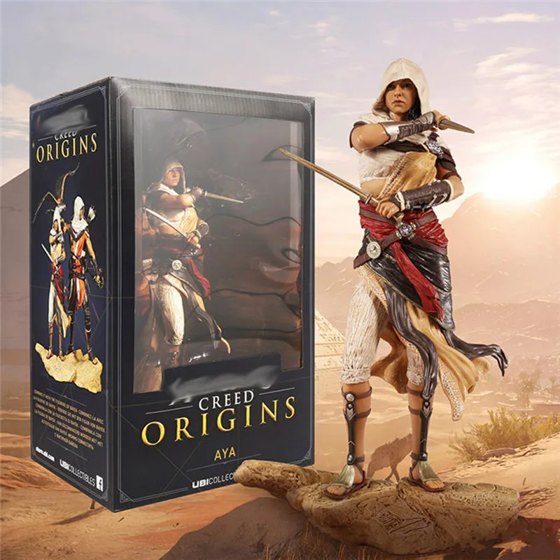 28 см Creed Originis Bayek Aya Altair Легенда ассасин фигурка модель игрушка; подарок - Цвет: Aya no box