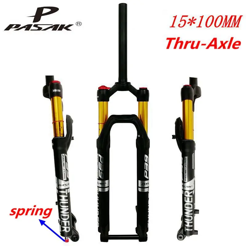 PASAK MTB mountain bike air fork bike fork 27.5 29 "barrel shaft 15*100