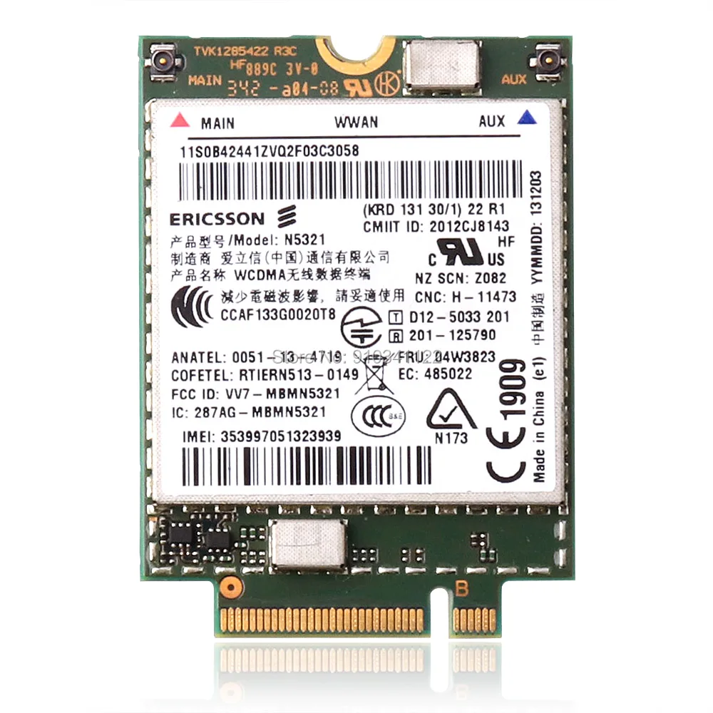 Для разблокированной карты Ericsson 5321 N5321GW FRU:04W3842 ThinkPad T540 T540p X240S X230s T440 T431S W540 t431s S5-S540