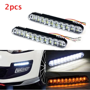 

2pcs Led Daytime Running Light 12V 12W 30 Leds DRL Fog Light Turn Signal Lamp Bulbs Universal for Car Trucks SUV Trailers