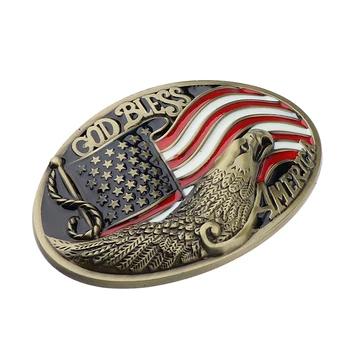 

Western Cowboy Cowgirl Rodeo Zinc Alloy Eagle Belt Buckle Jeans Accessory пряжка для ремня мужская USA Flag Buckle