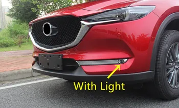 

For Mazda CX-5 CX5 2017 2018 2019 2020 Chrome Exterior Front Fog Light Lamp Decor Cover Trim 1Set ABS Car Accessories