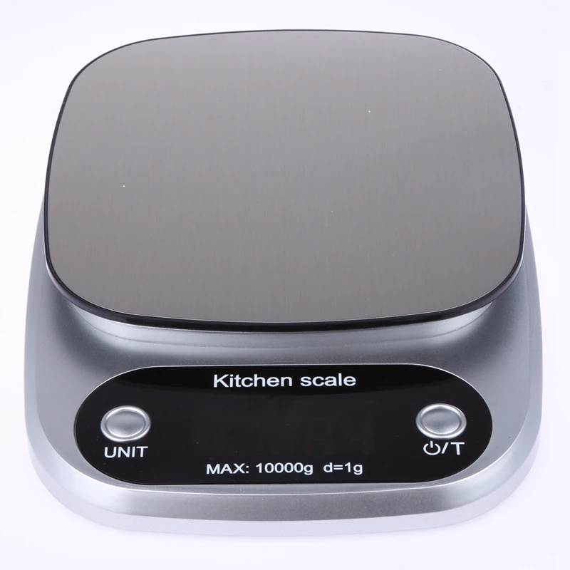 Горячие XD-кухонные весы для выпечки еды вес цифровой ЖК электронные весы 10 кг(серебро