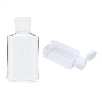 

20Pcs 60ml Portable Travel Clear Empty Refillable Sanitizer Liquid Soap Bottle Plastic Mini Container Empty Cosmetic Containers
