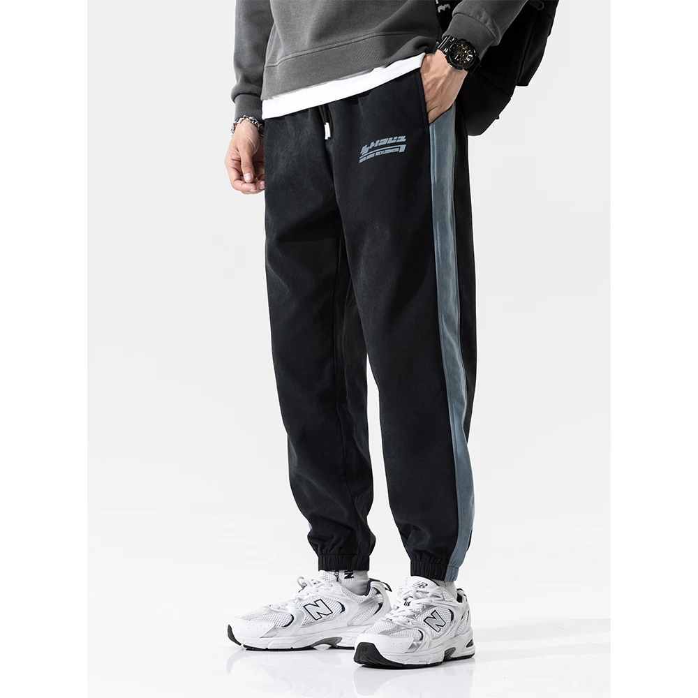 2021 Autumn Knitted Pants Casual Hip Hop Men Sweatpants Fashion Streetwear Jogger Lounge Wear Solid Color Men Streetwear Pants golf pants