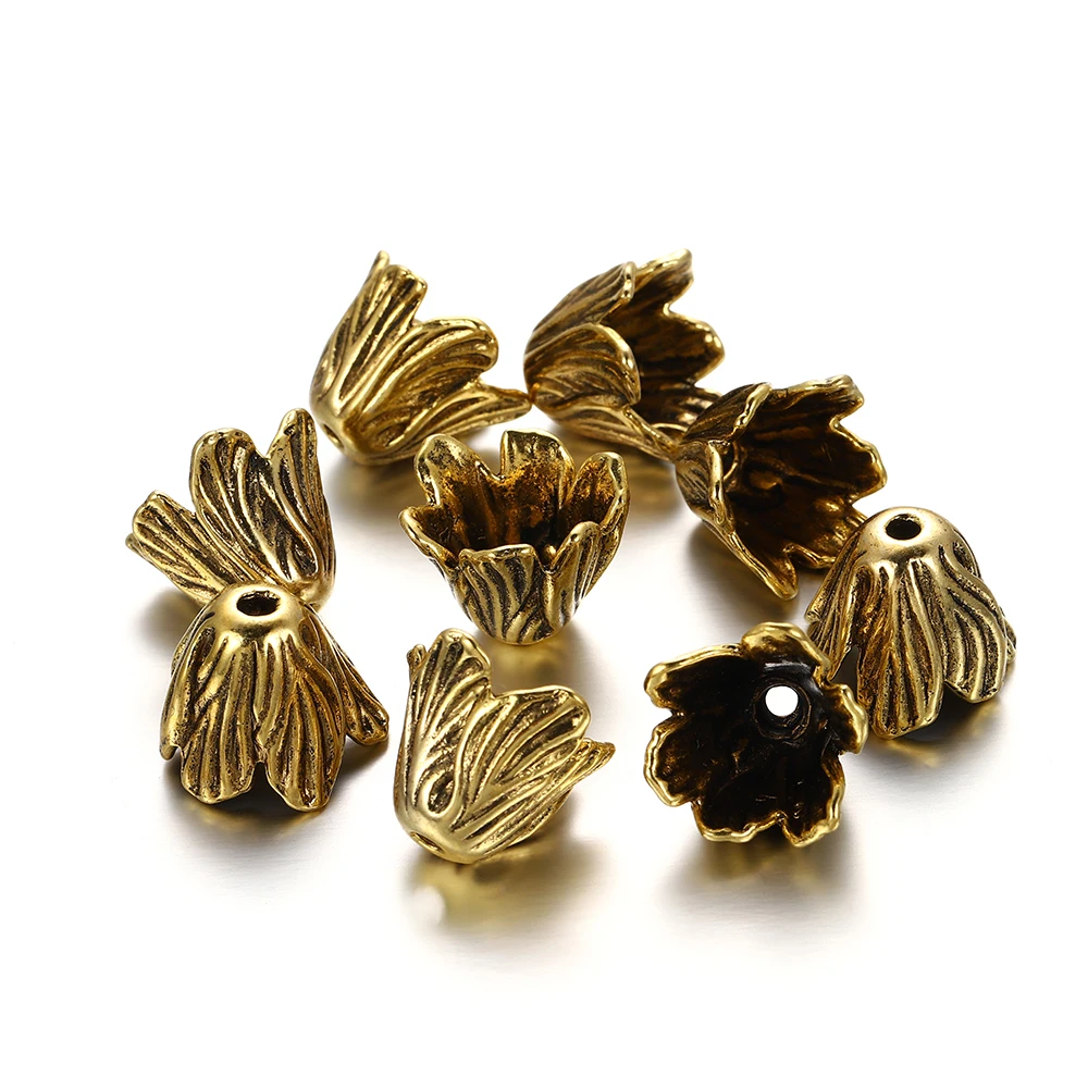 Flower Bead Caps Connectors 6