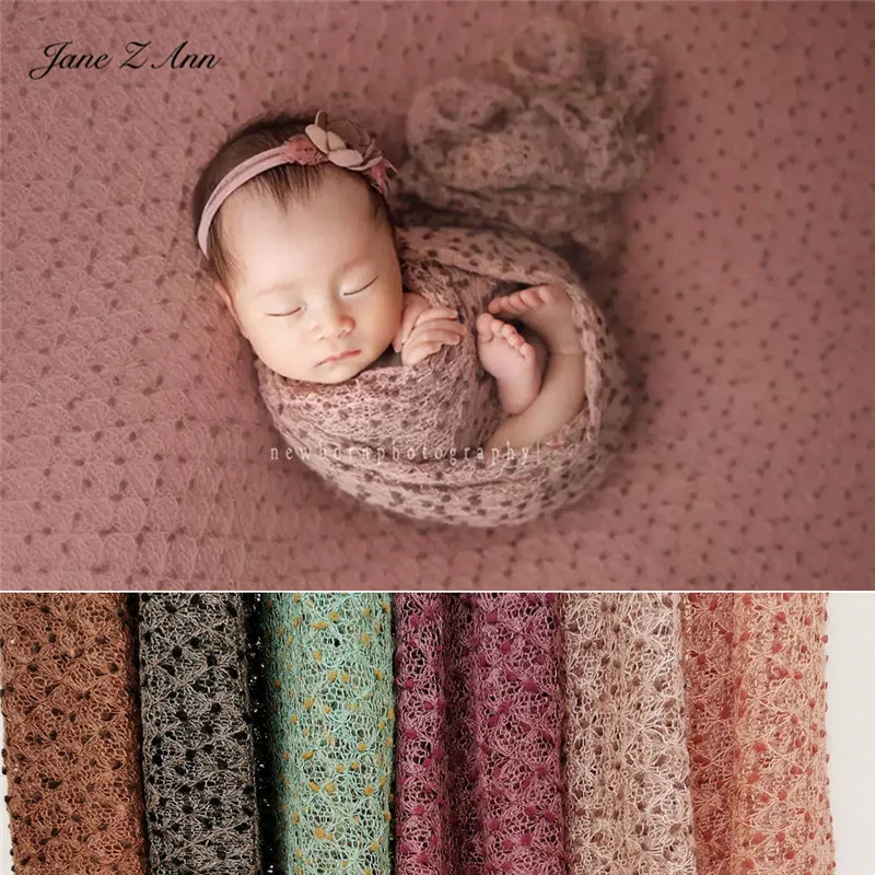 

Jane Z Ann Baby photography wraps Newborn knitting dot multi-color cloth sutdio shooting accessories 40cm*150cm