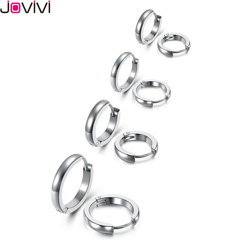 

JOVIVI Stainless Steel 3mm Width Huggie Hoop Earrings 18G Round Loop Earring Fashion Unisex Ear Piercing Jewelry for Men Women