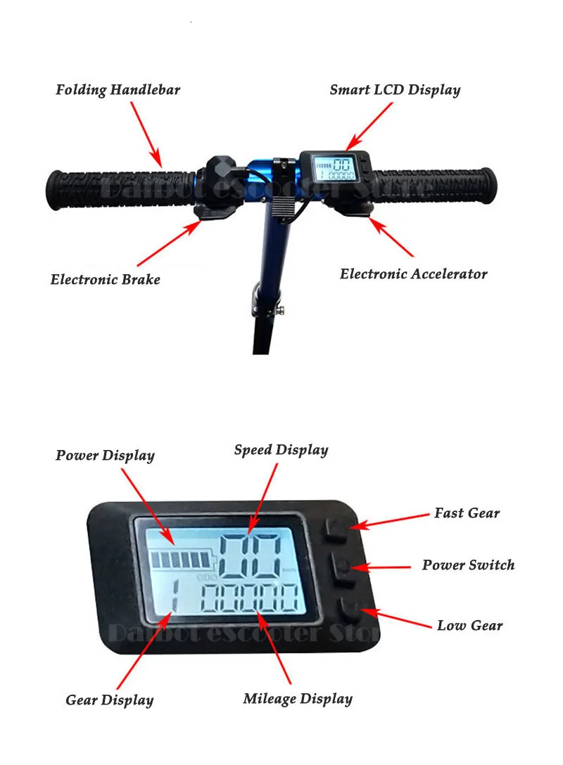 Daibot Electric Kick Scooter 250W Two Wheels Electric Scooters Lightweight Mini Girl Foldable Portable Electric Scooter  (11)