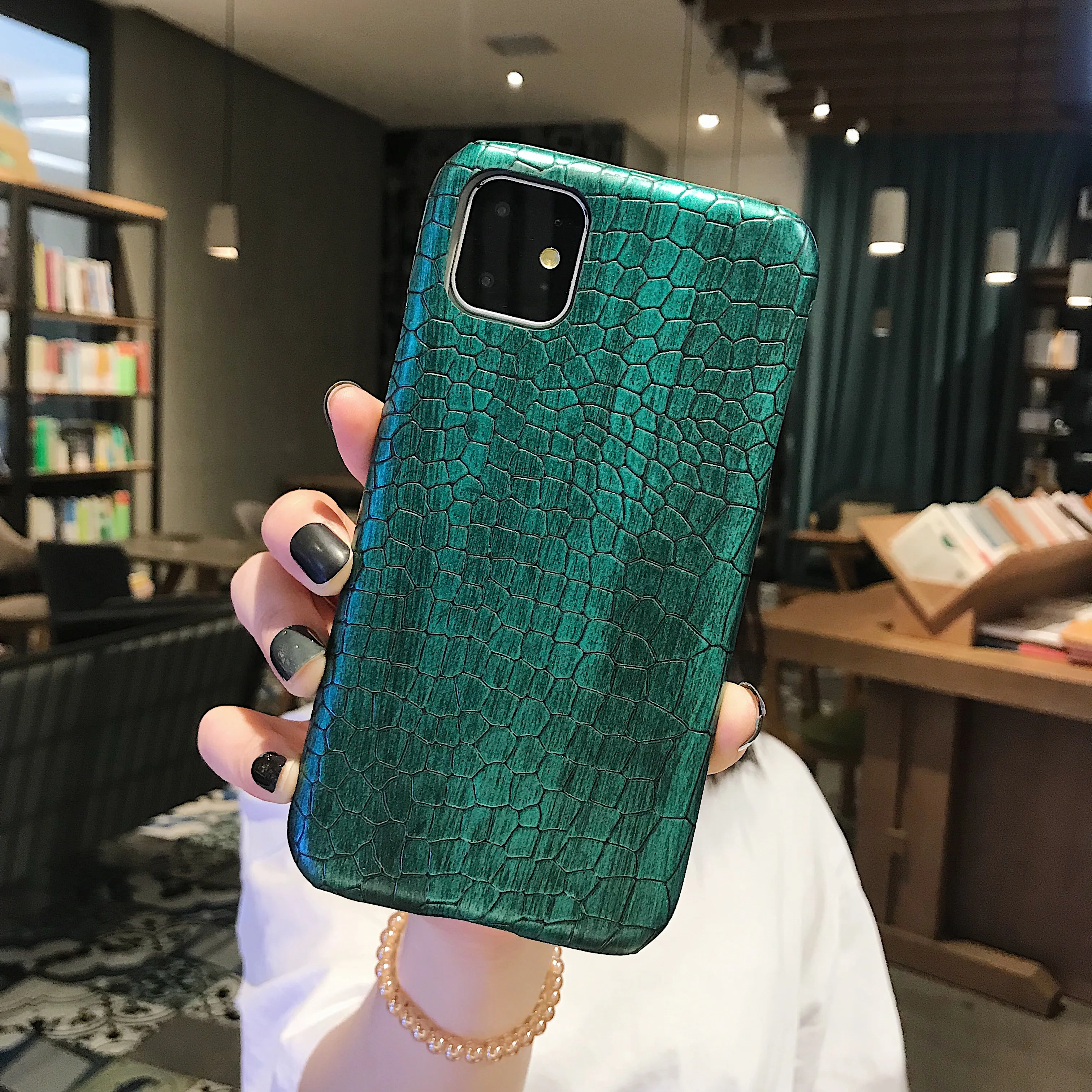 For Iphone 11 Case Green Crocodile Case For Iphone 11 Pro Max Case 