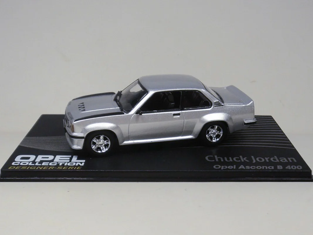 Diecast model cars Opel Ascona B 1/43 Neo B sr grun avec blacker haube 1980  