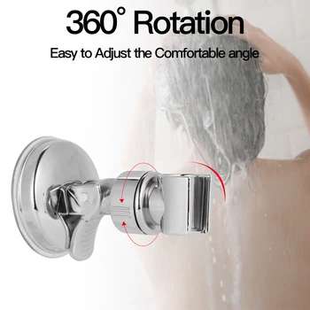 Uchwyt słuchawki prysznicowej chromowany uchwyt ścienny do łazienki regulowany uchwyt ssący mocny uchwyt ścienny mocny stojak tanie i dobre opinie CN (pochodzenie) Drill Z aluminium ML83 Brak