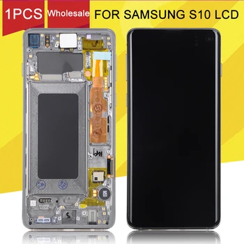 

Dinamico Discount For Samsung Galaxy S10 LCD SM-G973F G973 G973F Display Touch Screen Digitizer Assembly With Frame Super Amoled