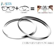 IVSTA 1,56 1,61 1,67 асферические линзы анти синего цвета светильник лучи компьютерные очки Для мужчин Для женщин по рецепту дальнозоркости 1,74 близорукости
