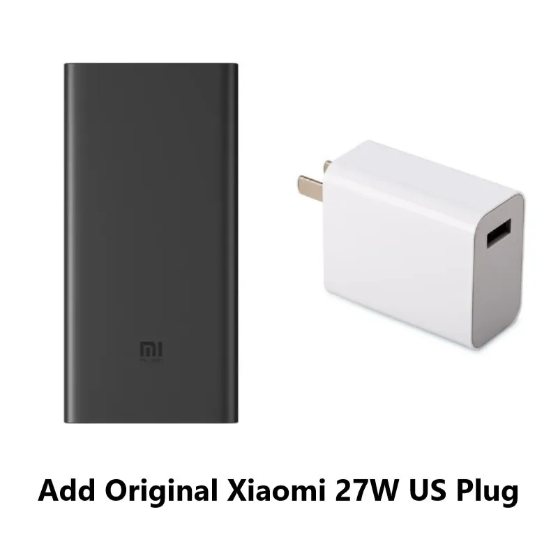 Xiao mi беспроводной внешний аккумулятор 10000 мач PLM11ZM usb type C mi внешний аккумулятор 10000 Qi быстрое беспроводное зарядное устройство портативная зарядка повербанк - Цвет: Add 27W US Plug