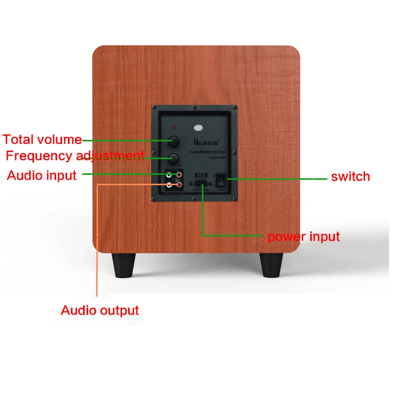100W-300W High Power 10 Inch Active Subwoofer