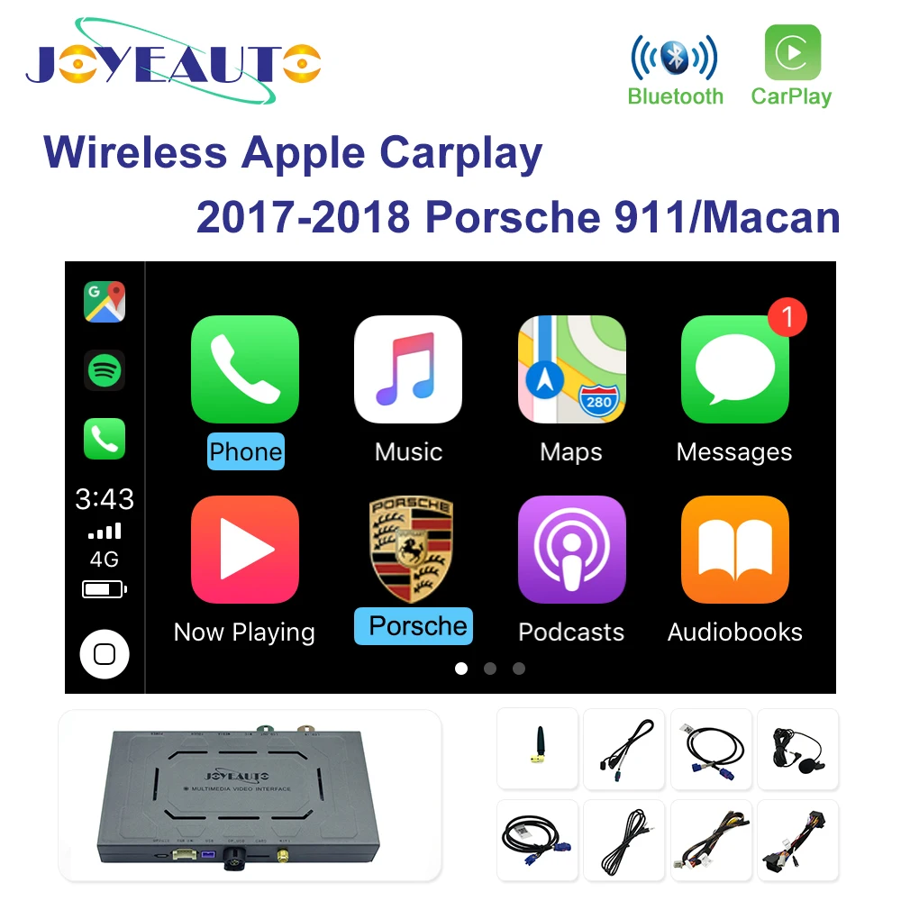 Joyeauto Wi-Fi Беспроводной Carplay для Porsche PCM3.1 PCM4.0 Android Авто/Зеркало для мобильных телефонов Apple Play для 2010- 911 Panamera Macan Boxter