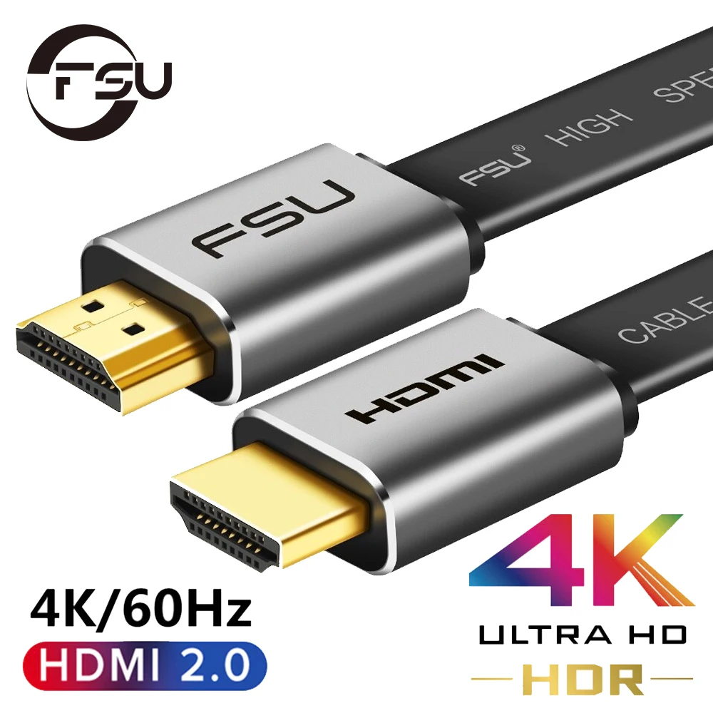 FUS HDMI 4K High Speed Cable HDMI to HDMI 2.0 Cable for Xiaomi Projector Nintend Switch PS4 Television TVBox xbox HDMI 1.4 Cable - ANKUX Tech Co., Ltd