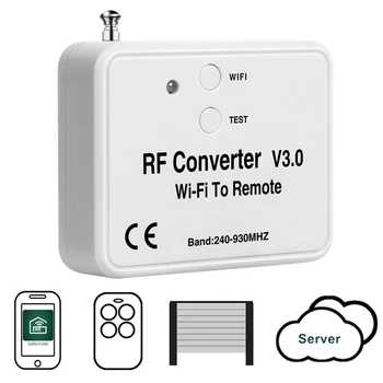 

Universal WiFi switch remote control 240-930mhz WiFi to RF Converter multi frequency rolling code garage door remote control