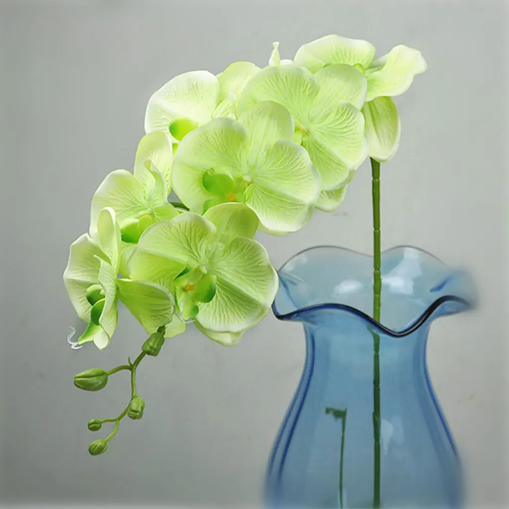 Artificial 7 Heads  Orchid Phalaenopsis Real Touch Flower Flower Decor 5 Colors