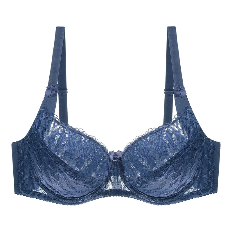 Сексуальный кружевной бюстгальтер размера плюс, женский бюстгальтер, нижнее белье, пуш-ап, бюстгальтер 34-44 D DD E, чашечки на косточках, модное ультратонкое нижнее белье без косточек - Цвет: 03