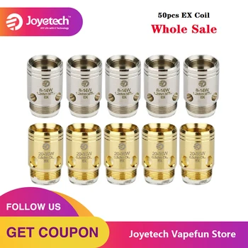 

Whole Sale 50pcs Original Joyetech EX Coil Head 1.2ohm /0.5ohm Coil for Exceed Series Atomizers fit Exceed Tank E-cig Vape Coil