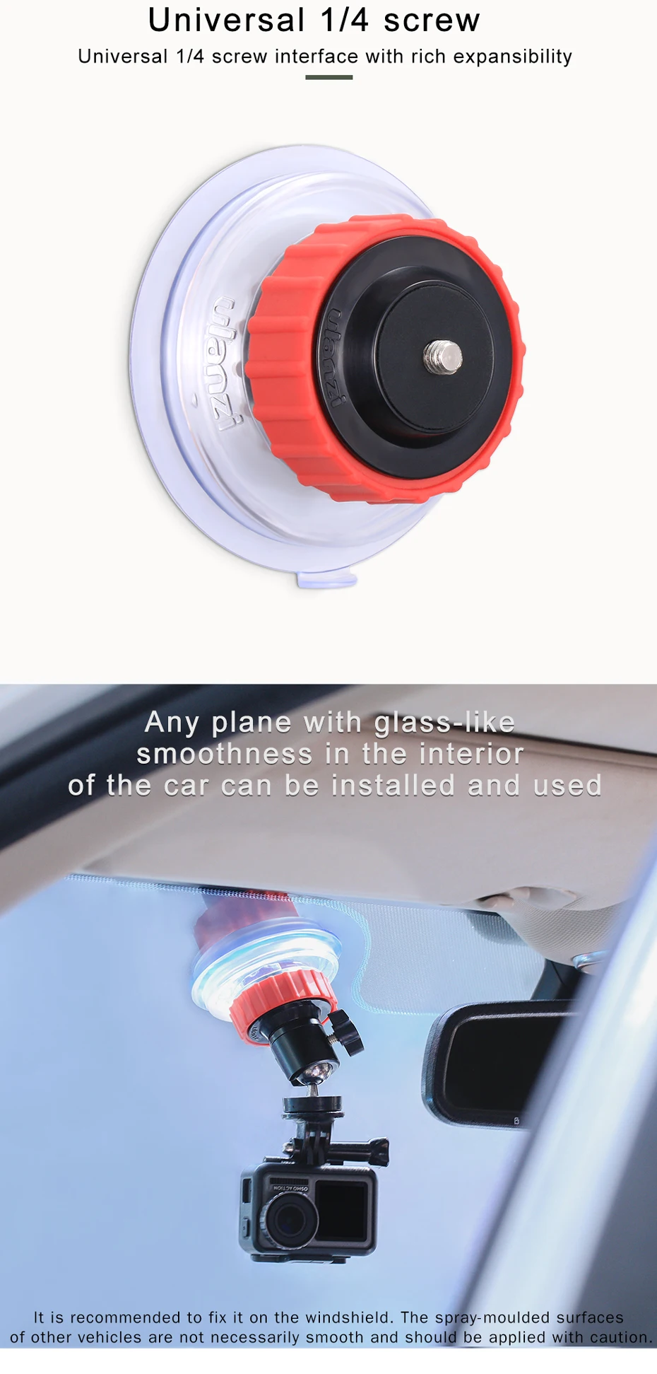 Go Pro 8 7 6 5 автомобильный держатель на присоске для Gopro Hero 8 черный SJCAM Xiaomi SOOCOO Eken стеклянный кронштейн на присоске Автомобильный держатель на присоске