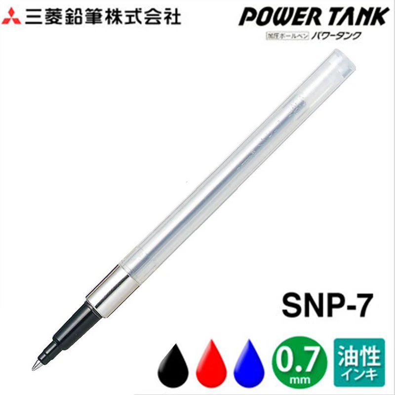 Blue 10 x Uni-Ball Power Tank SN-200PT 0.7mm Fine Point Ballpoint Pen Japan 