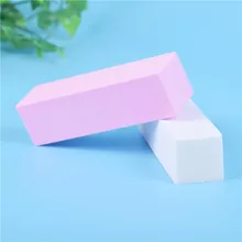 1Pc נייל חיץ לבן ורוד ירוק מלטש טחינת ליטוש בלוק קובץ מניקור נייל טיפול טיפול ערכות(China)