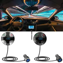 Автомобильный линейный аудио вход двойной Usb автомобильный комплект Lcd Sd магнит проводной Handsfree автомобильный fm-передатчик Mp3 fm-плеер