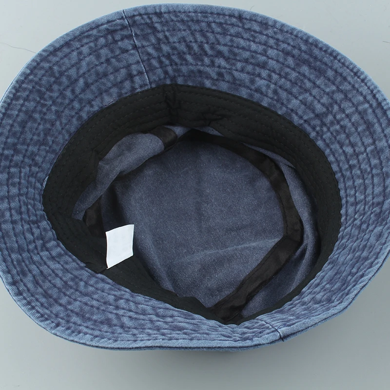 Washed Denim Bucket Hats Fashion Bob Caps Women Panama Bucket Cap