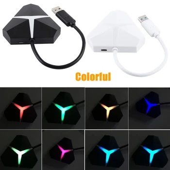 

Charger With LED Light High Speed For PC Laptop Portable USB Hub Home Office Stable Extension Cable 4 Port Heat Resistant