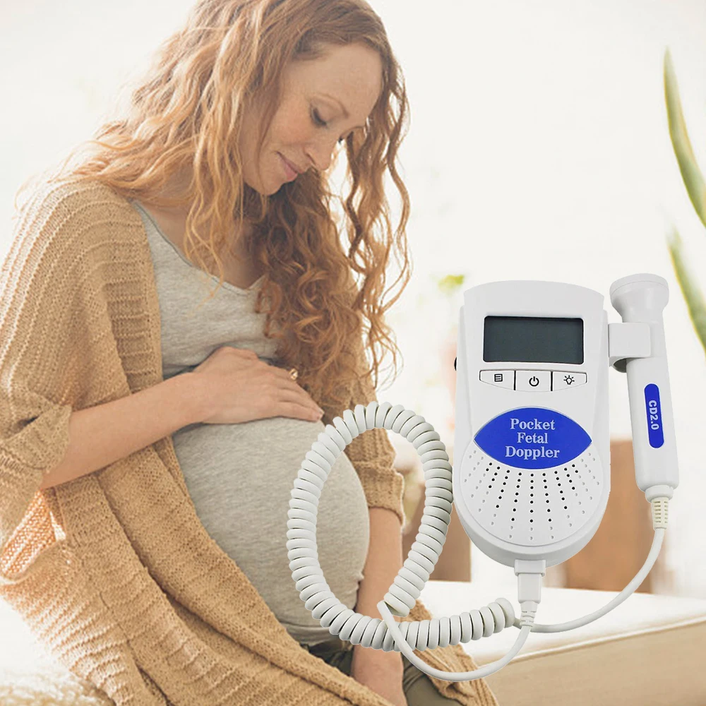 

2.0MHz Ultrasonic Fetal Doppler Baby Heart Rate FHR LCD Detector Doppler Prenatal Screen Display Monitor ABS