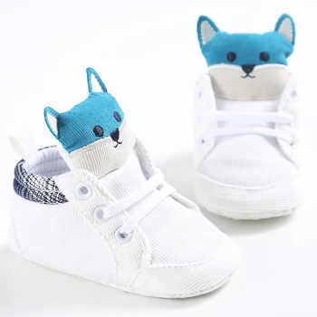 

Infantil Baby Shoes Winter Boy Girl Cotton Fox head First Walker Canvas Sneaker Soft Sole Toddler Sapatos Anti-slip Footwear