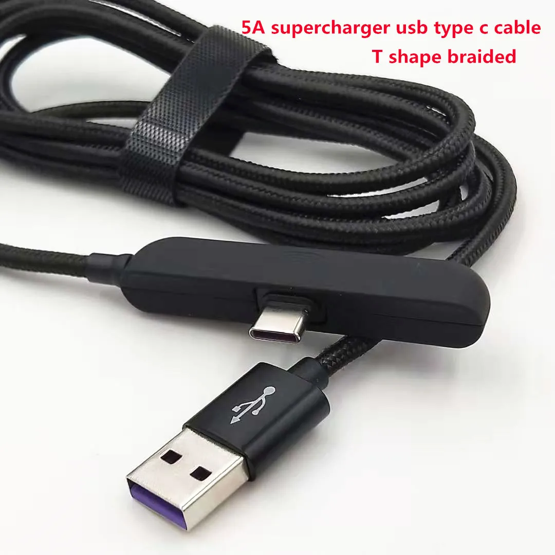 5A Supercharge usb type C кабель huawei P20 P30 Pro T Форма плетеная Быстрая зарядка type-C линия для mate 20 30 pro P10