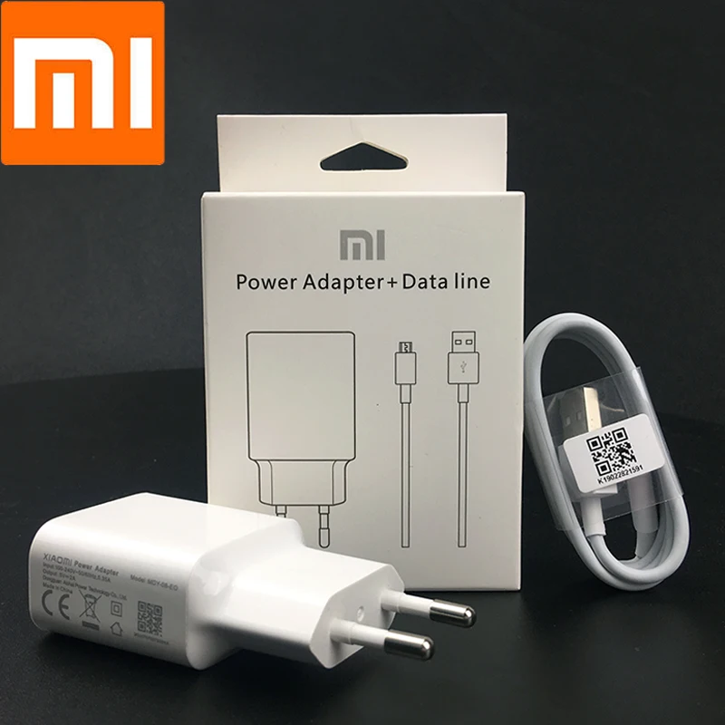 Xiaomi 5V2A зарядное устройство Адаптивное ЕС вилка Зарядка адаптер питания usb микро кабель для redmi 6 5 6a 5a 4a opmerking 5 pro 3 6 4x