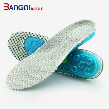 

3ANGNI Insoles Buffer Non-slip Breathable Silicone Sports Insole Gray Black Arch Support Gel Insoles