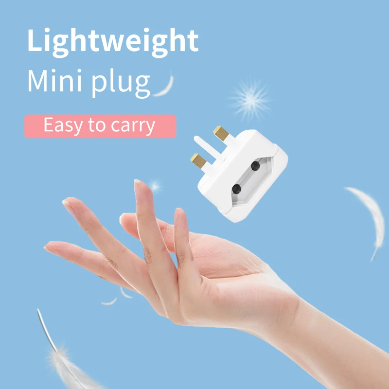 EU Euro European To UK Adaptor Portable Outdoors Travel Wall Adapter Converter Socket UK Pakistan Malaysia Maldives Power Plug