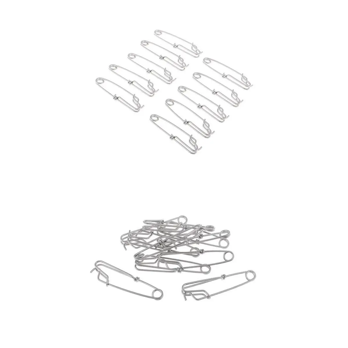 20 Pieces Strong Stainless Steel Long Line Longline Clips for Fishing Snapper Shark