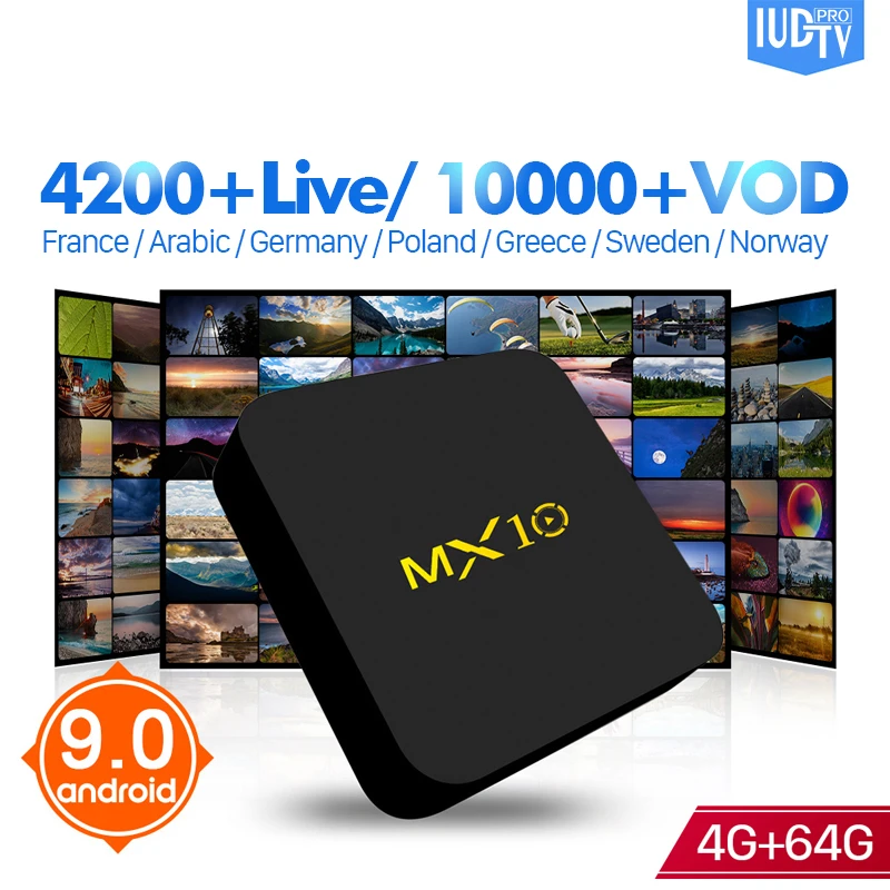 

MX10 IPTV Sweden France Arabic IPTV Subscription Portugal Spain Android 9.0 Smart Box IUDTV Pro French IPTV Sweden Greek German