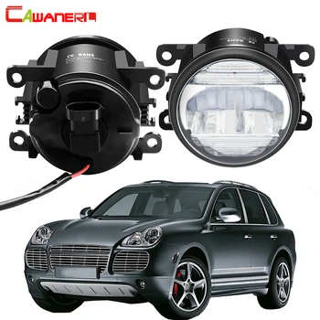 

2in1 LED Fog Light + DRL For Porsche Cayenne 955 2002-2015 Car Front Bumper Fog Light Assembly Daytime Running Lamp H11 12V