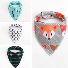 Двухслойный хлопковый детский нагрудник; одежда для малышей с рисунком стрелы; треугольная бандана; Многоразовые нагрудники для малышей